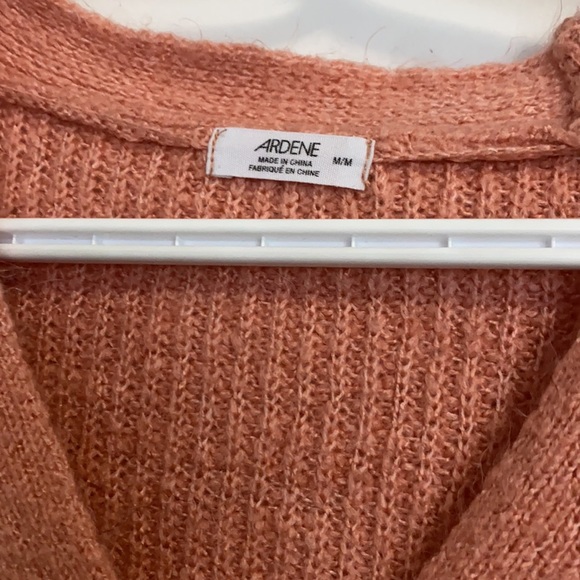 Coral pink crop cardigan - Picture 3 of 3
